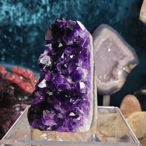 Stunning Purple Jelly Amethyst Crystal Cutbase w.Calcite | From Uruguay | 1.6lbs